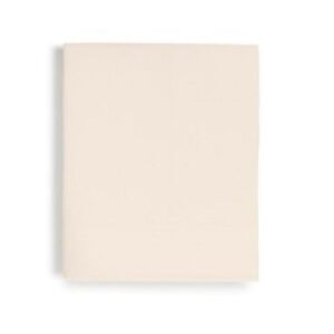 Oake Cotton Tencel Solid 300-Thread Ivory Queen Flat Sheet